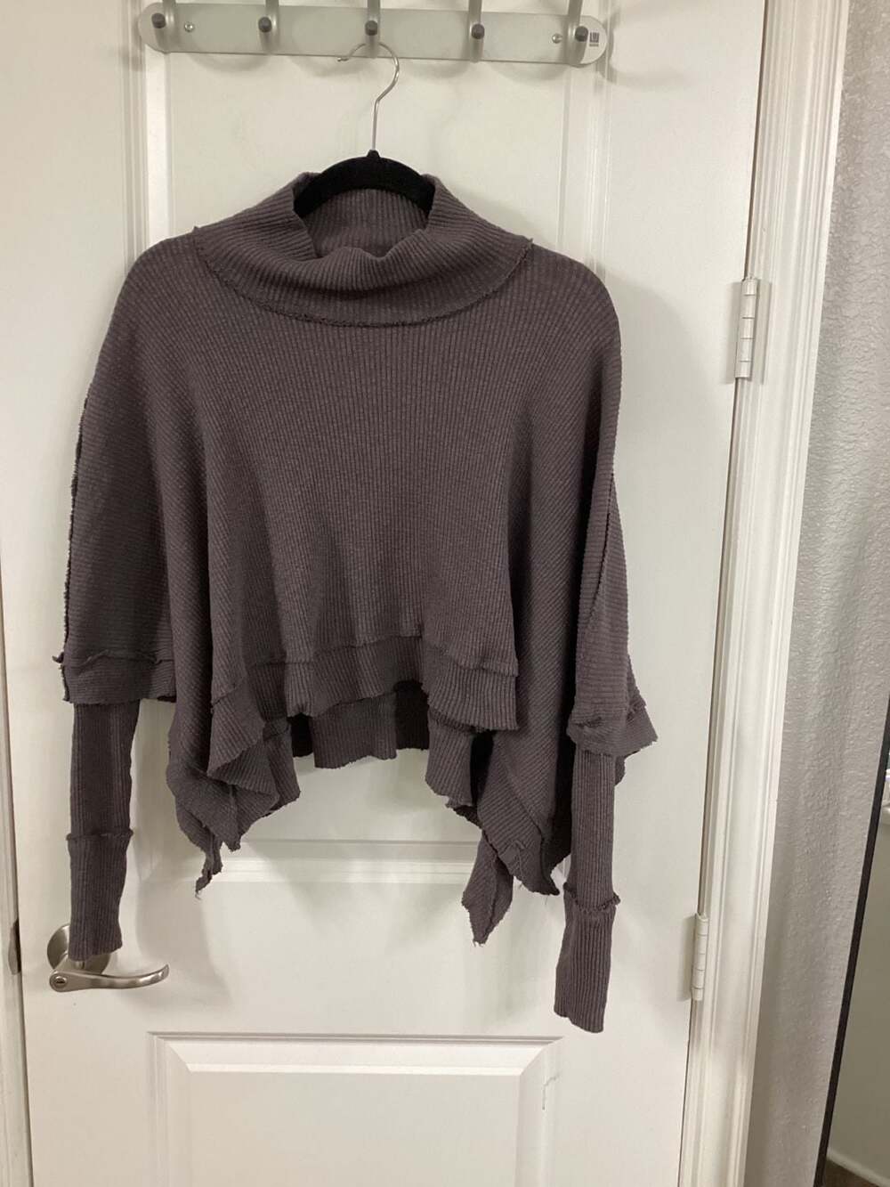 We The Free Moon Daisy Thermal Cowl Neck Pullover Sweater